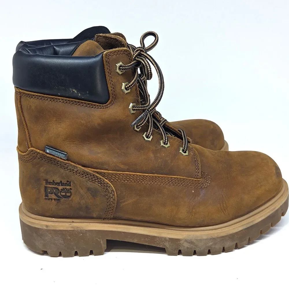 Timberland PRO Direct Attach Mens  Waterproof Soft Toe Work Boots Size 8 W